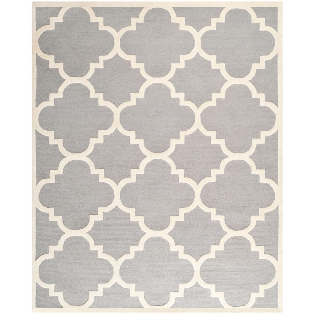 CAMBRIDGE, SILVER / IVORY, 9' X 12', Area Rug, CAM140D-9. Picture 1