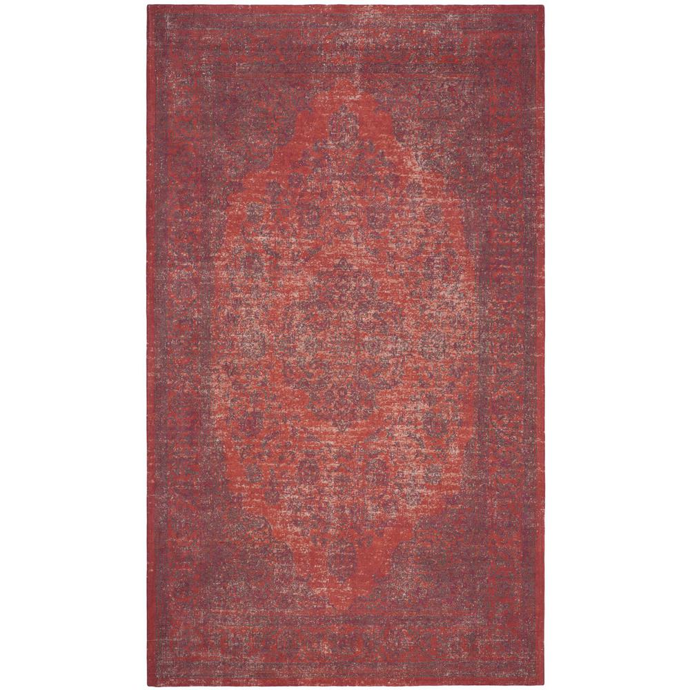 CLV-CLASSIC VINTAGE, ORANGE / RED, 6' X 6' Square, Area Rug. Picture 1