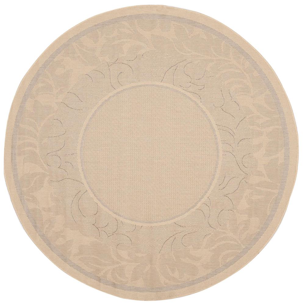 COURTYARD, NATURAL / BROWN, 6'-7" X 6'-7" Round, Area Rug, CY1704-3001-7R. Picture 1