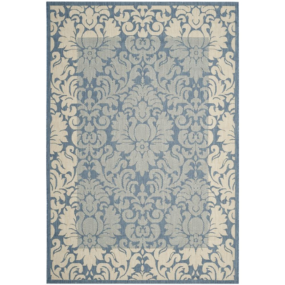 COURTYARD, BLUE / NATURAL, 2'-7" X 5', Area Rug, CY2727-3103-3. Picture 1