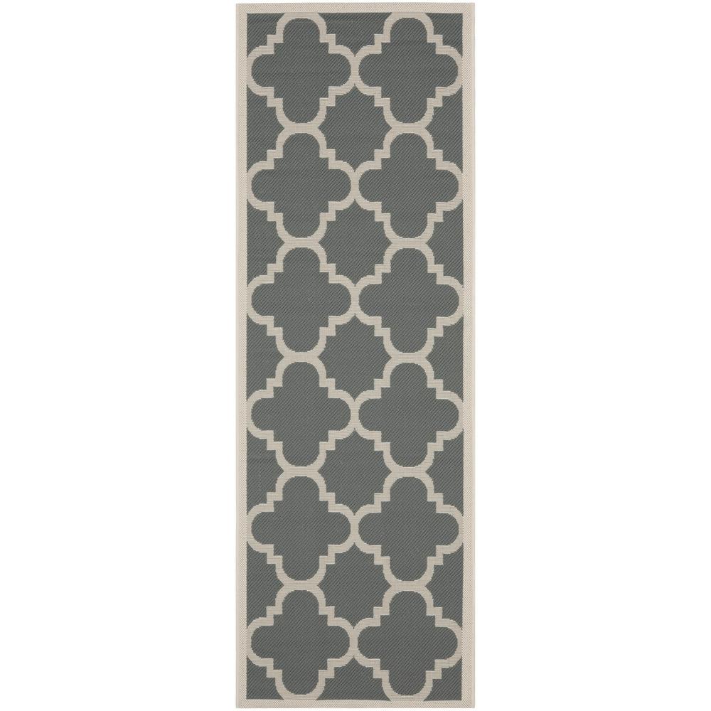 COURTYARD, GREY / BEIGE, 2'-3" X 9', Area Rug. Picture 1