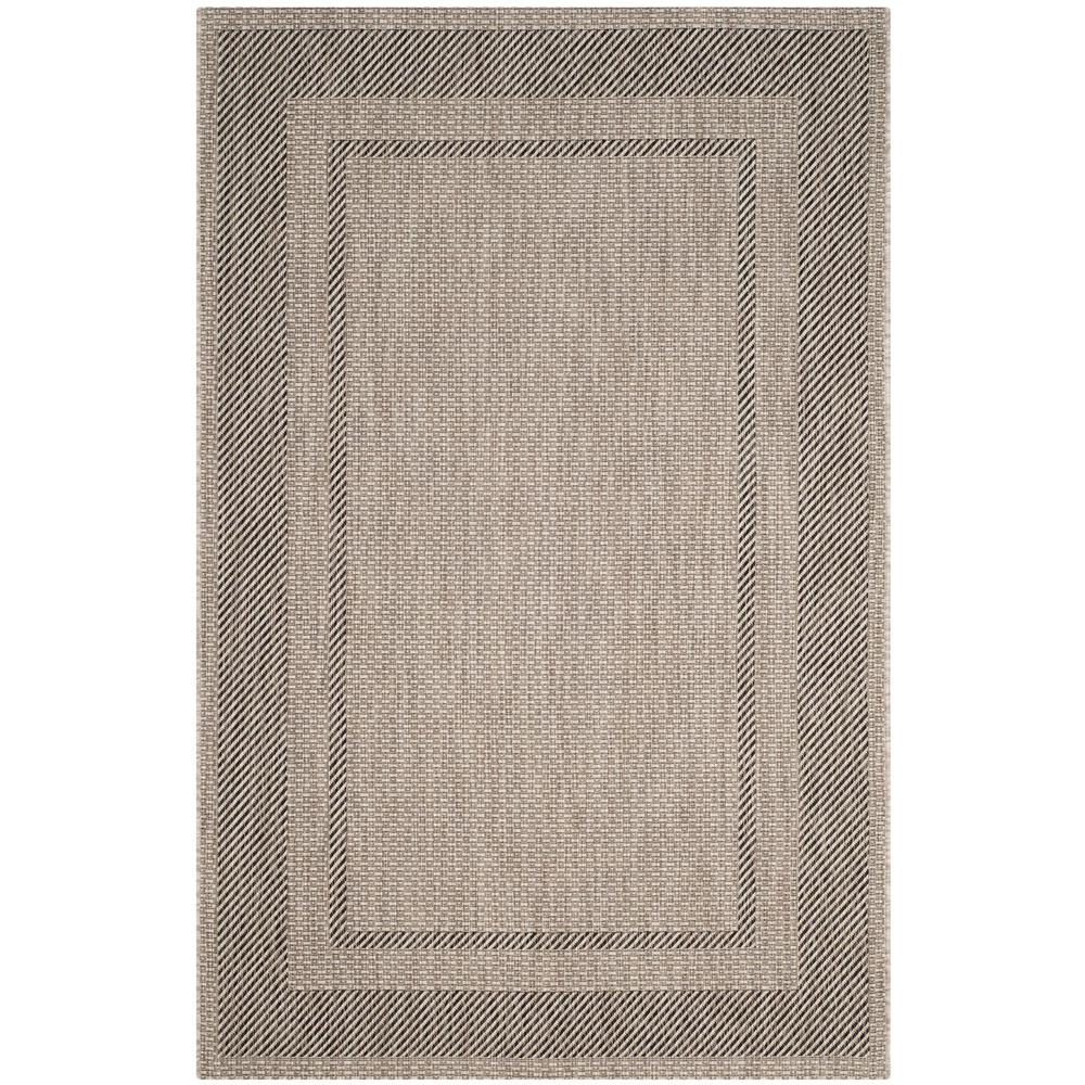 COURTYARD, BEIGE / BLACK, 6'-7" X 9'-6", Area Rug, CY8477-36612-6. Picture 1