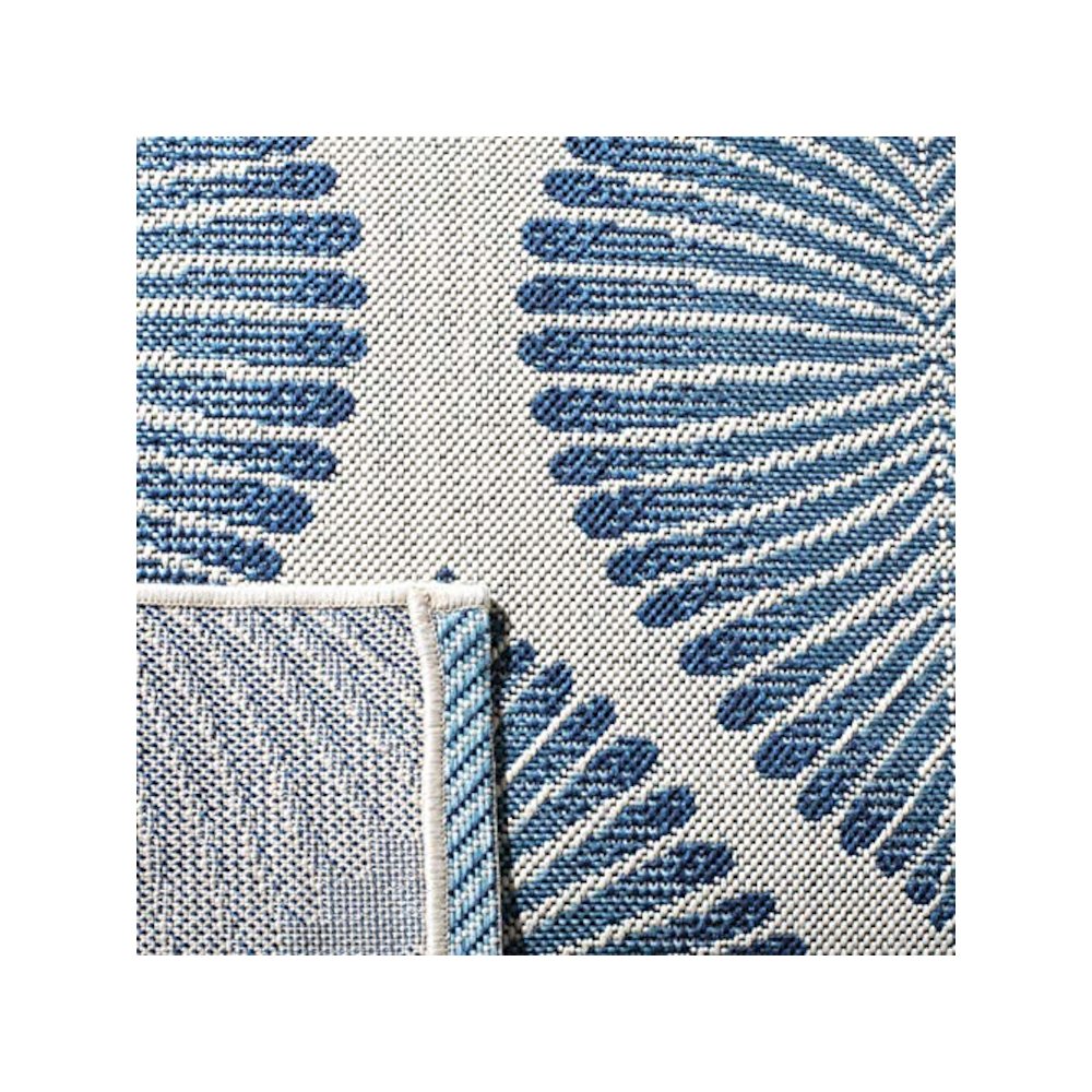 COURTYARD, BEIGE / NAVY, 6'-7" X 9'-6", Area Rug, CY7504-25812-6. Picture 3