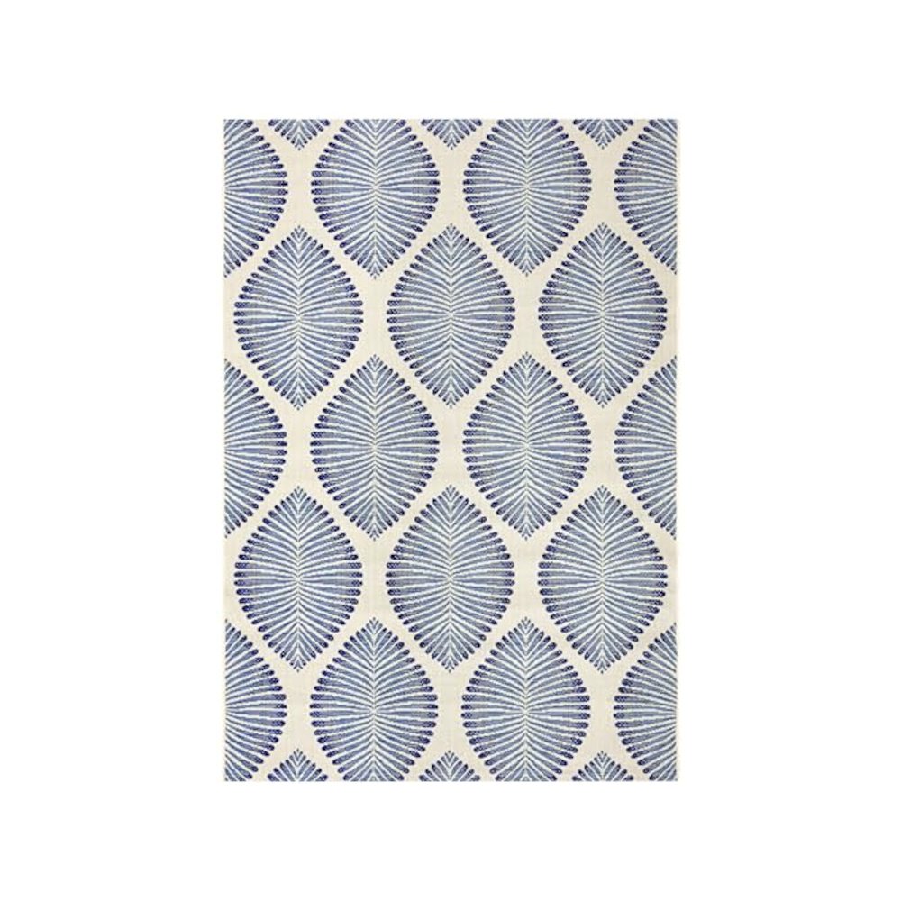 COURTYARD, BEIGE / NAVY, 6'-7" X 9'-6", Area Rug, CY7504-25812-6. Picture 2