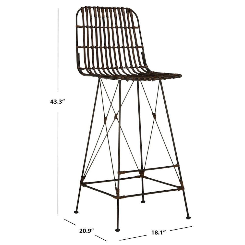 MINERVA WICKER BAR STOOL, WIK6508A-SET2. Picture 2