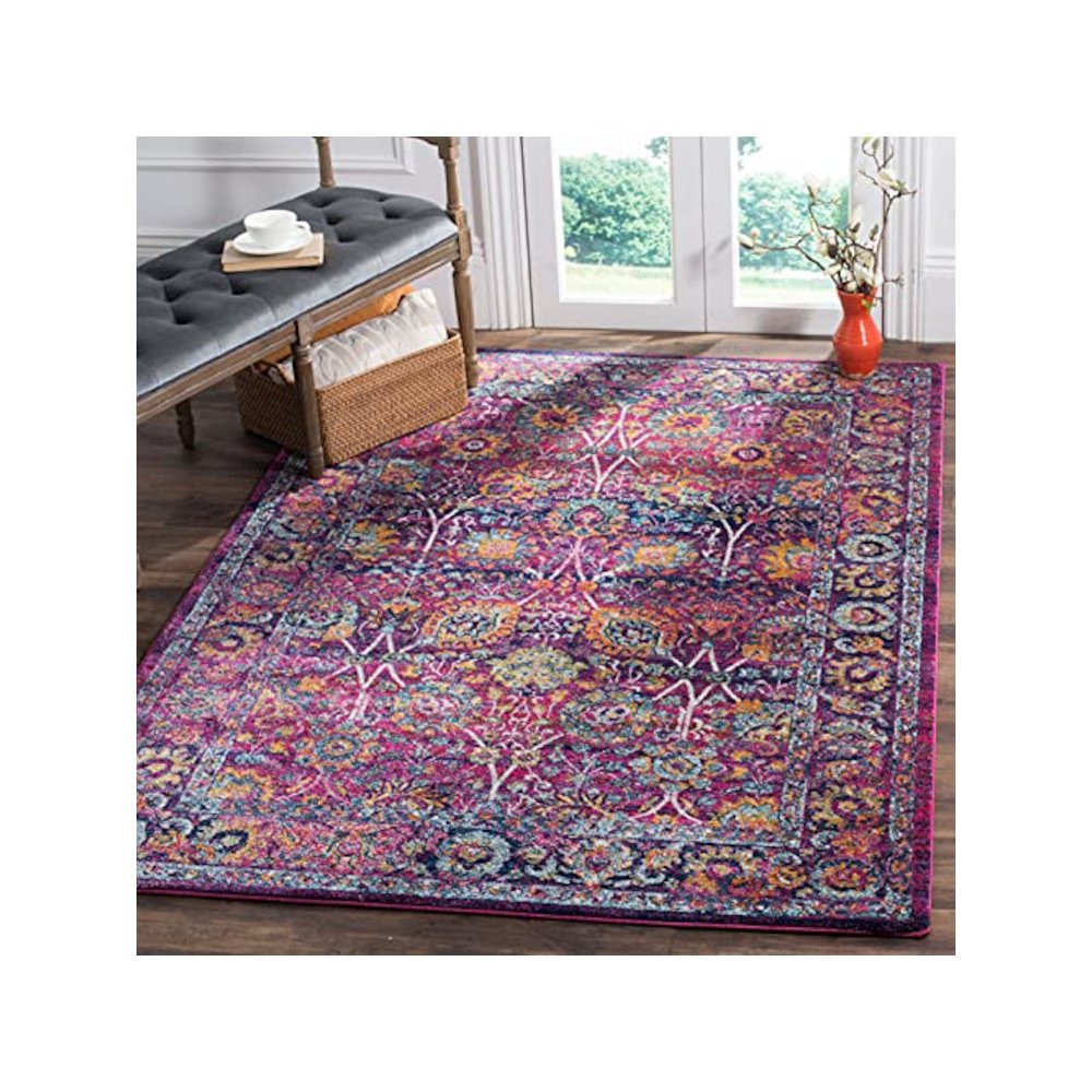 GRANADA, FUCHSIA / MULTI, 5'-1" X 7'-6", Area Rug. Picture 1