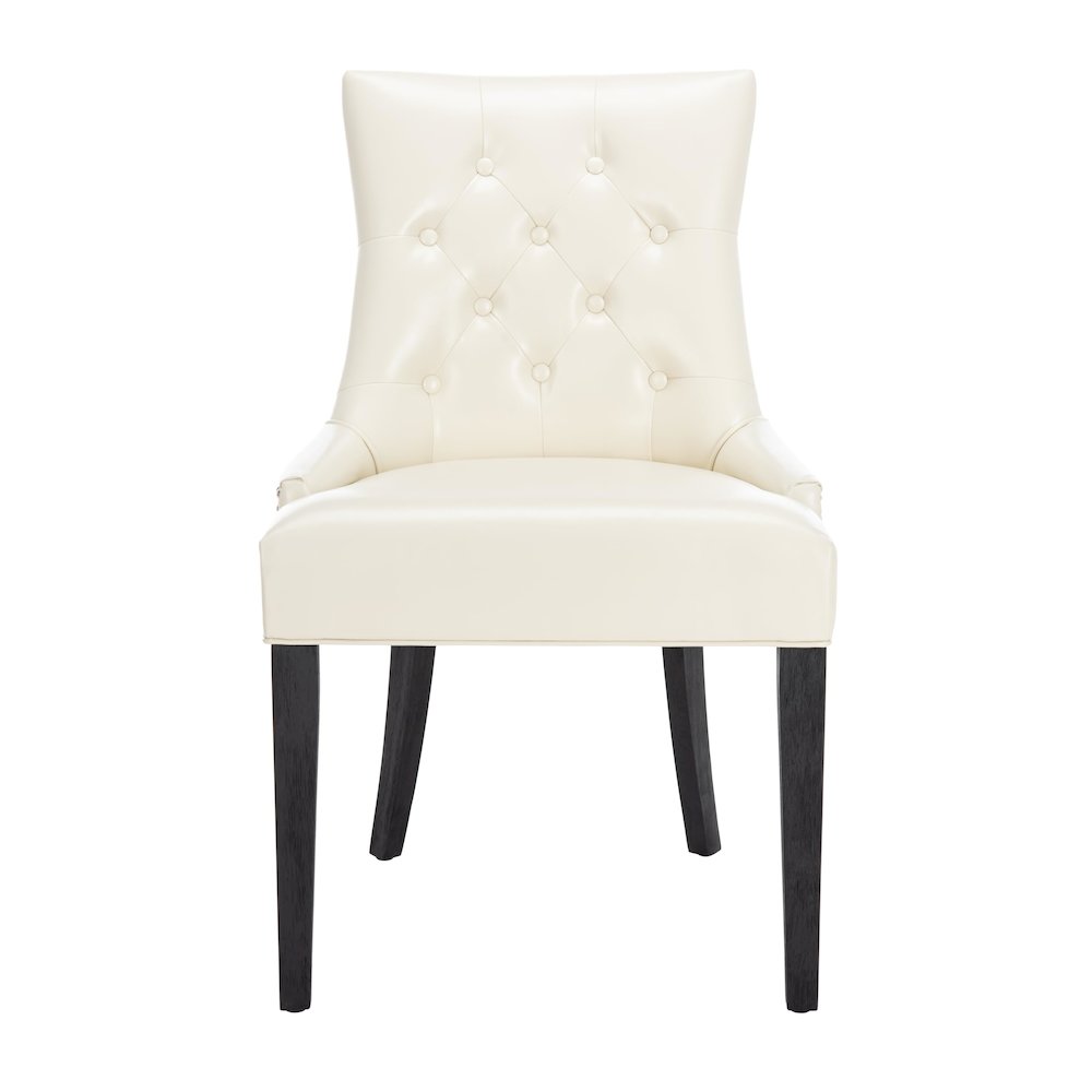 ABBY 19''H TUFTED SIDE CHAIRS (SET OF 2) - SILVER NAIL HEADS, MCR4701B-SET2. Picture 6