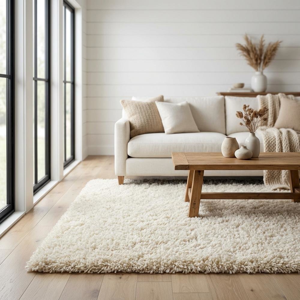 Beige Ivory Area Rug with Power Loomed Construction and Medium Rectangle Shape. Picture 2