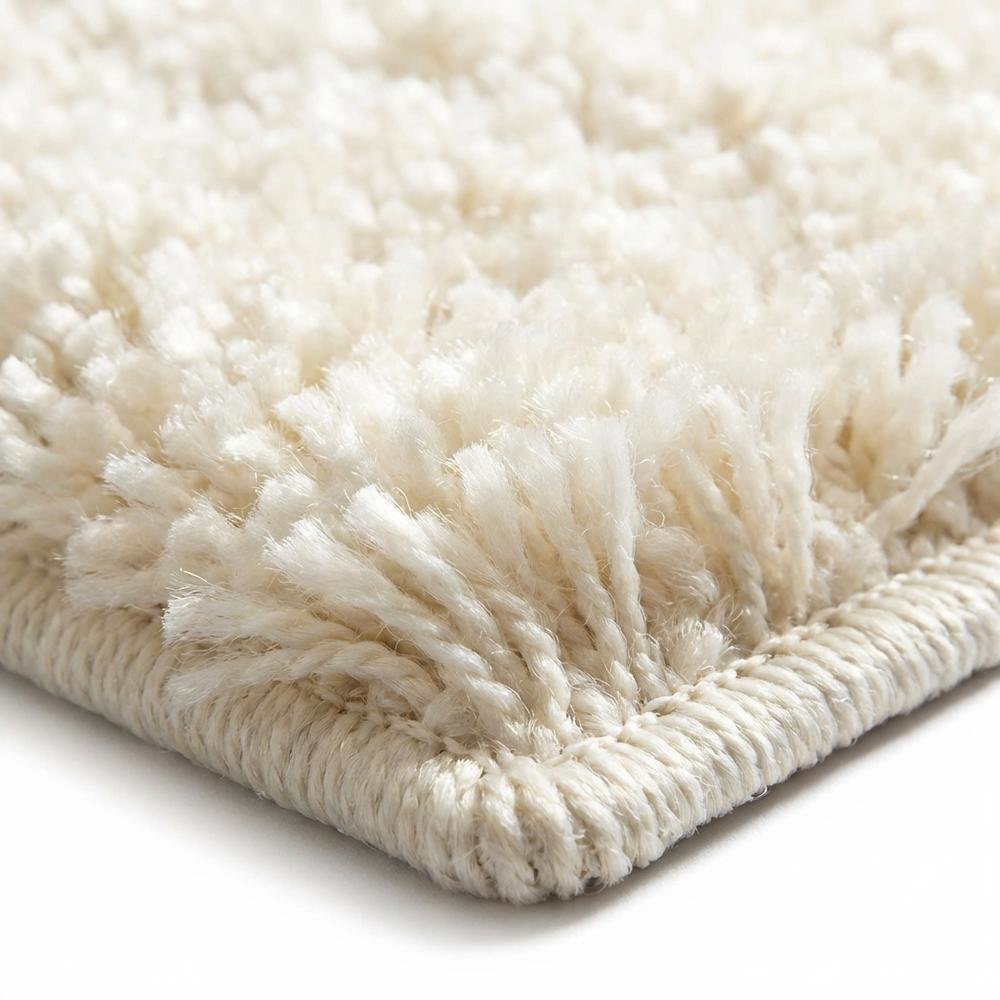 Beige Ivory Area Rug with Power Loomed Construction and Medium Rectangle Shape. Picture 6