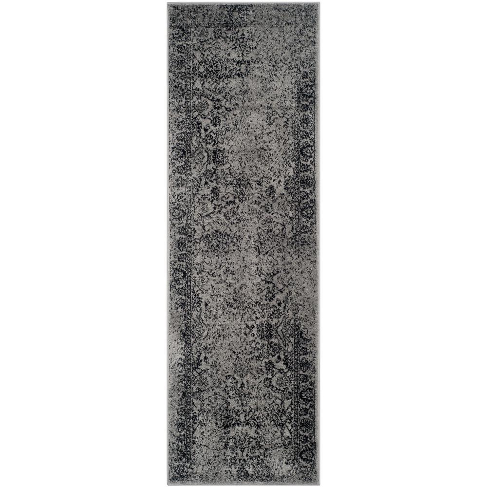 Adirondack, GREY / BLACK, 2'-6" X 22', Area Rug. Picture 1
