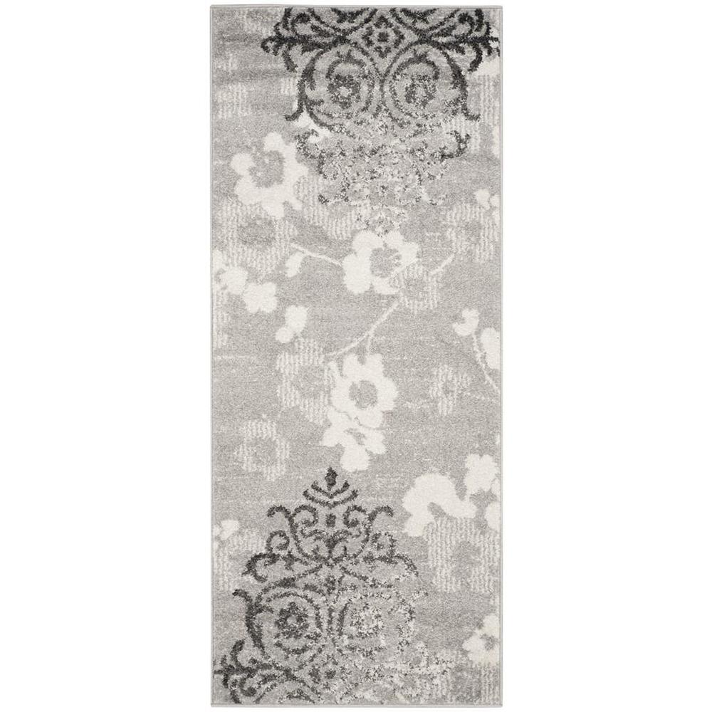 Adirondack, SILVER / IVORY, 2'-6" X 22', Area Rug. Picture 1