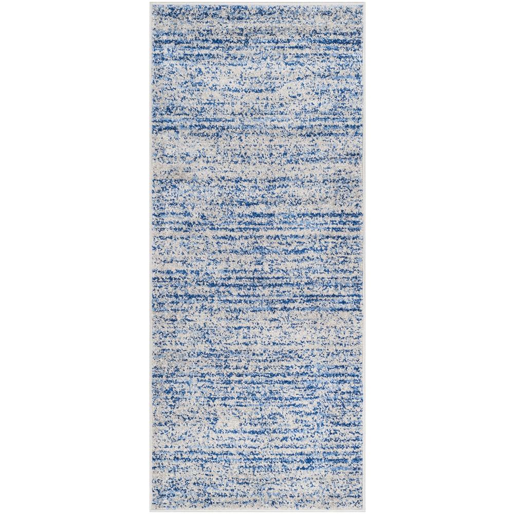 Adirondack, BLUE / SILVER, 2'-6" X 22', Area Rug, ADR117D-222. Picture 1