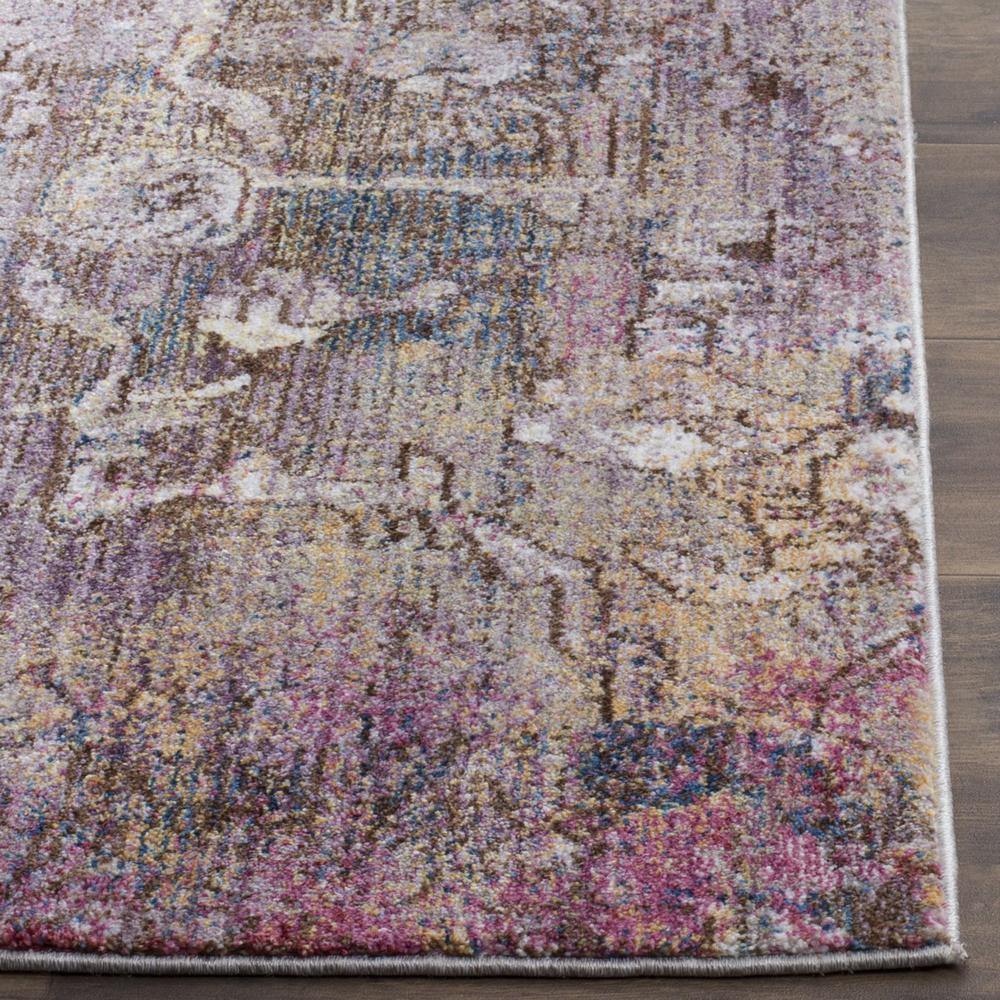 BRISTOL, PINK / GREY, 7' X 7' Square, Area Rug. Picture 1