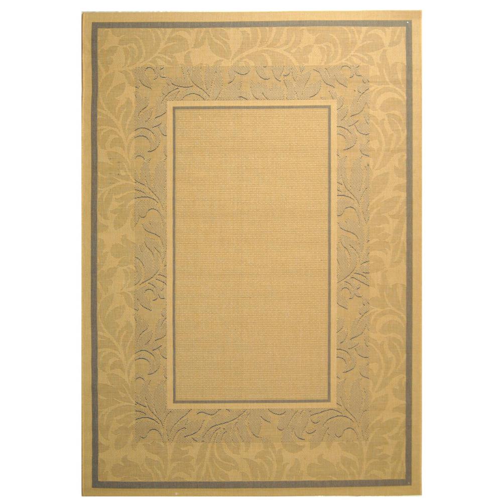 COURTYARD, NATURAL / BLUE, 6'-7" X 6'-7" Round, Area Rug, CY1704-3101-7R. Picture 1