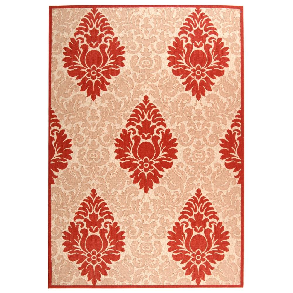 COURTYARD, NATURAL / RED, 6'-7" X 9'-6", Area Rug, CY2714-3701-6. Picture 1