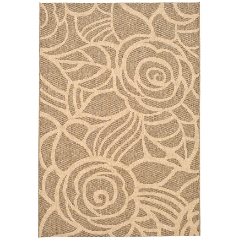 COURTYARD, COFFEE / SAND, 7'-10" X 7'-10" Round, Area Rug. Picture 1