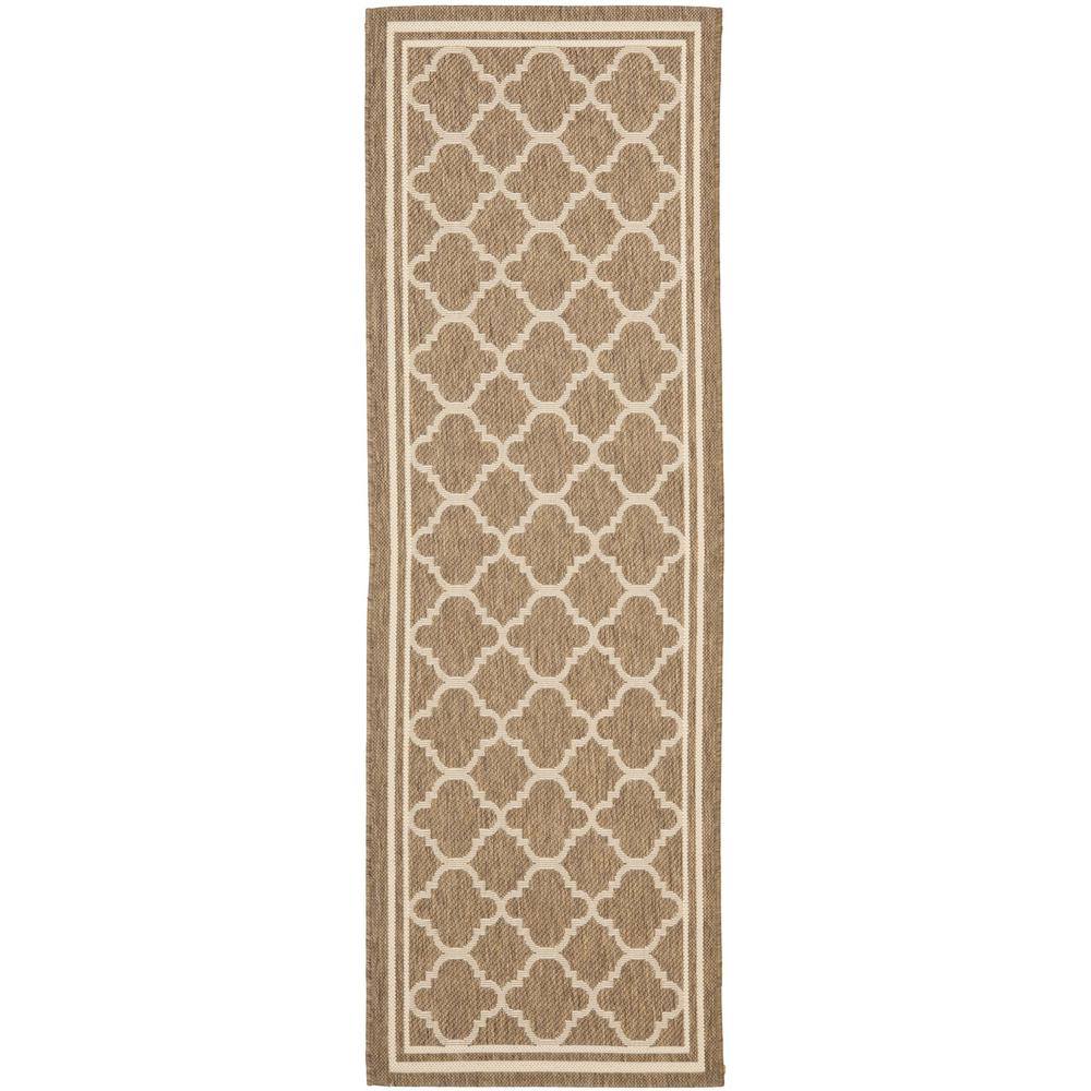 COURTYARD, BROWN / BONE, 2'-3" X 22', Area Rug. Picture 1