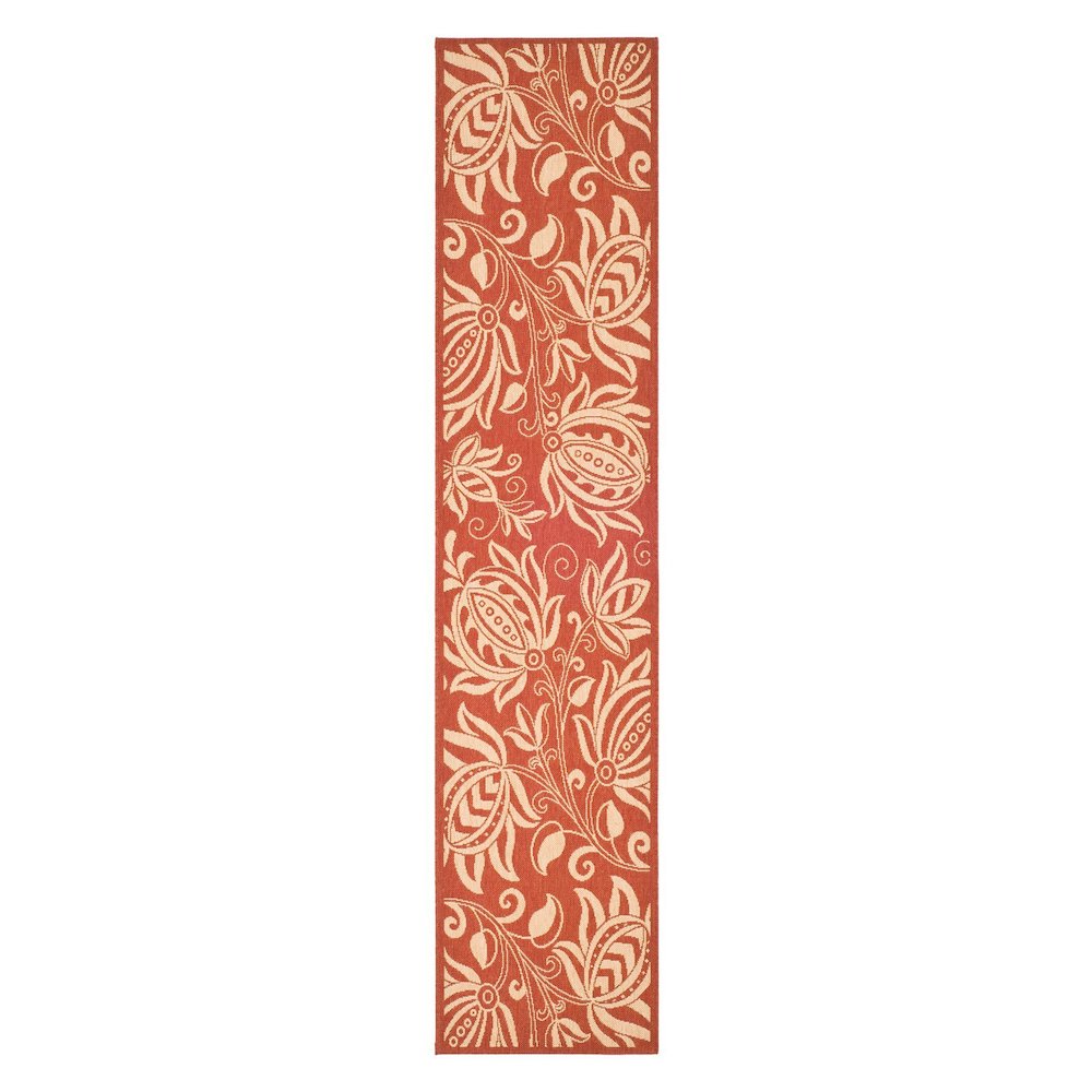 COURTYARD, RED / NATURAL, 5'-3" X 5'-3" Round, Area Rug, CY2961-3707-5R. Picture 6