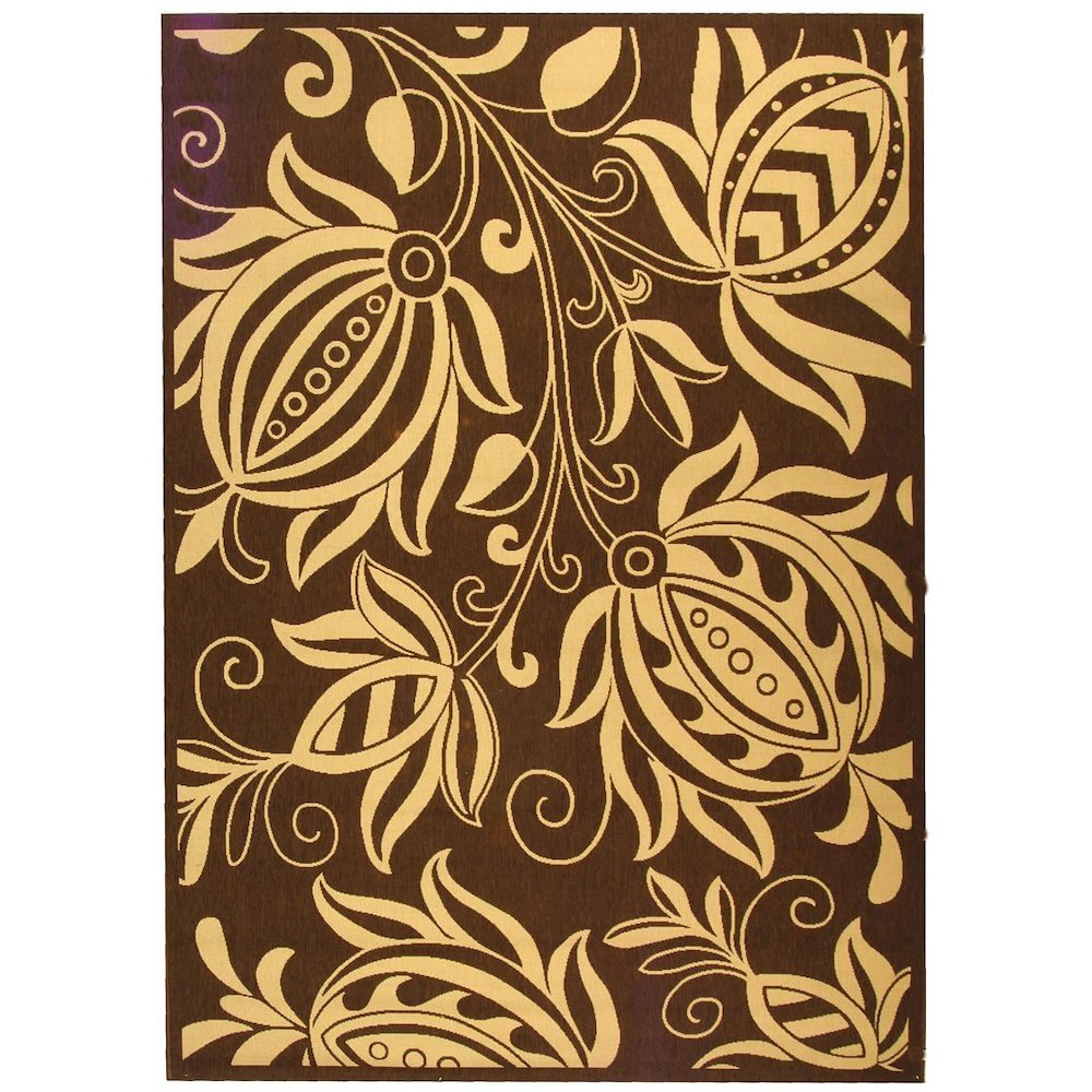 COURTYARD, CHOCOLATE/NATURAL, 7'-10" X 7'-10" Square, Area Rug, CY2961-3409-8SQ. Picture 1