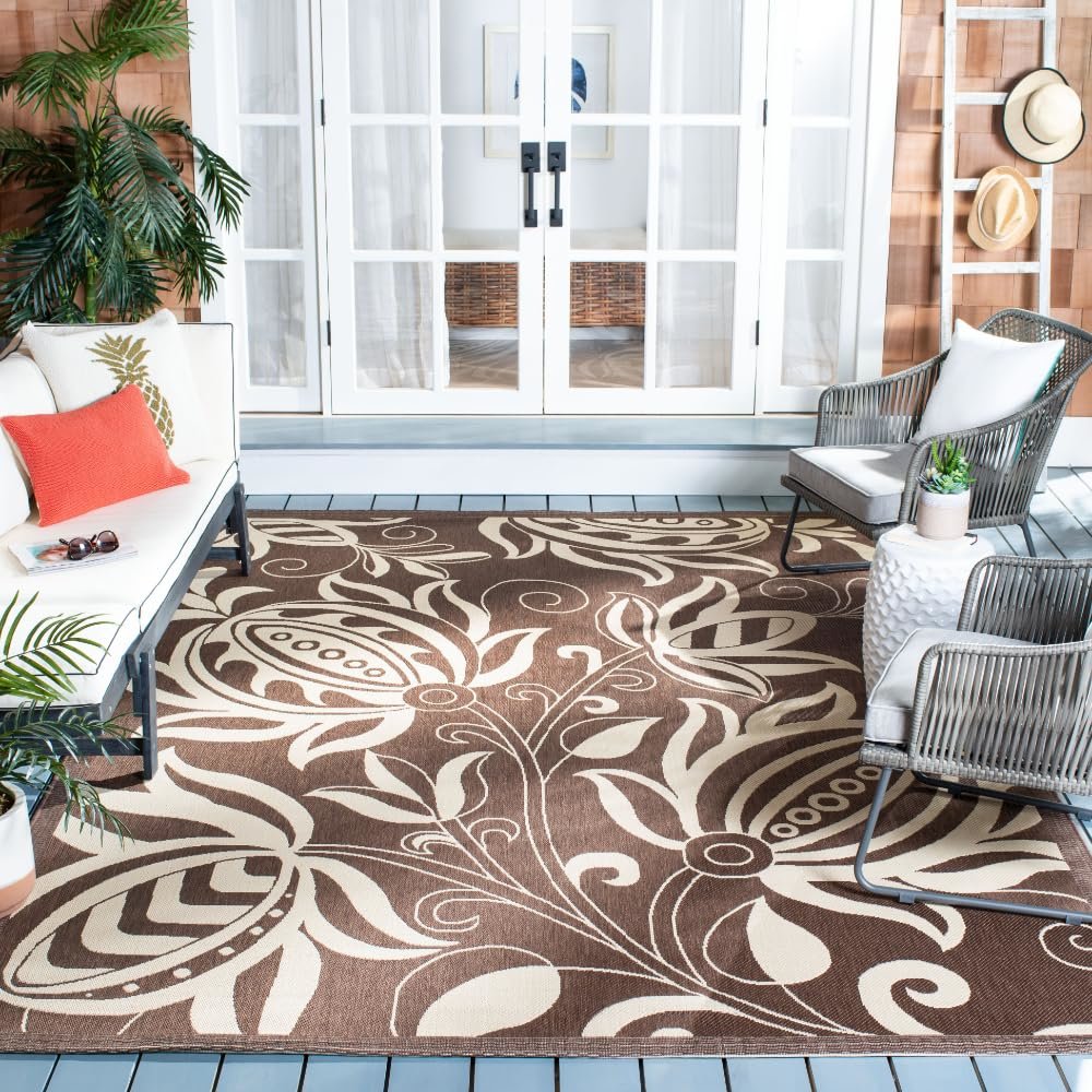 COURTYARD, CHOCOLATE / NATURAL, 9' X 12', Area Rug, CY2961-3409-9. Picture 1