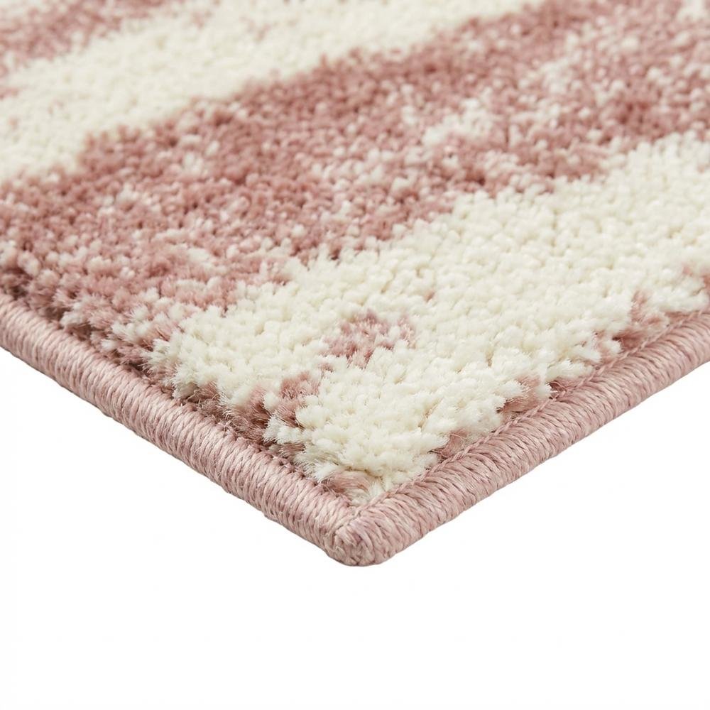 Cream and rose area rug with power loomed polypropylene pile in accent shape. Picture 6