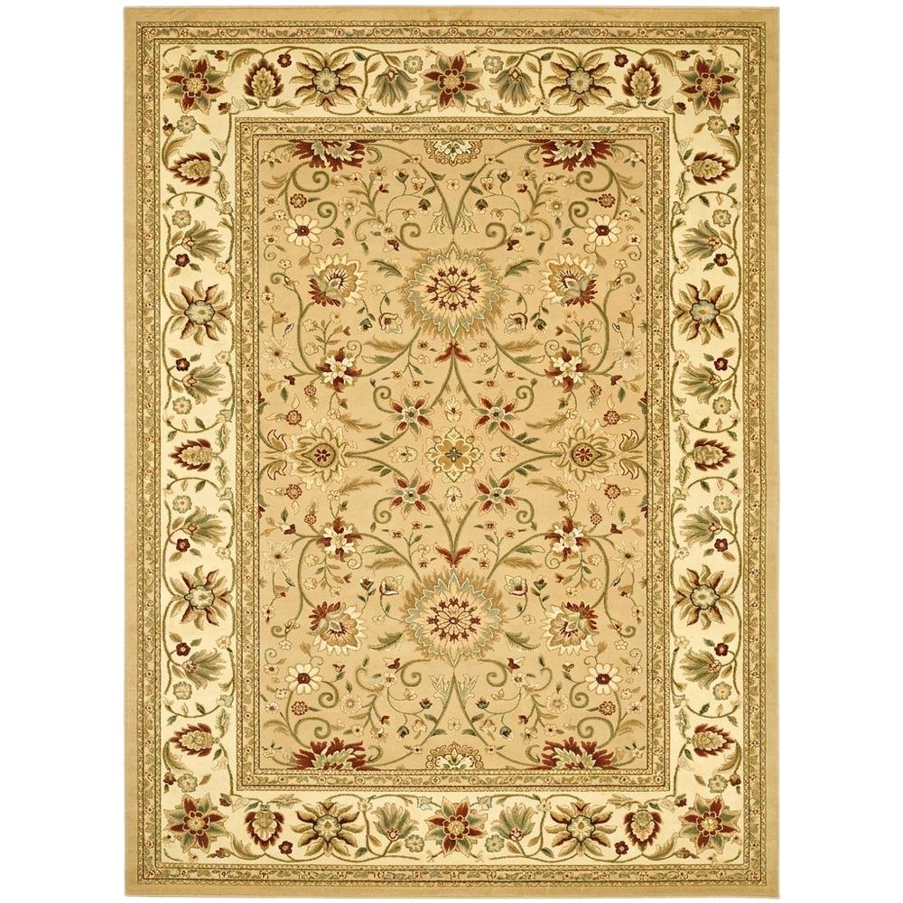 Beige Ivory Area Rug with Power Loomed Polypropylene Pile and Jute Backing. Picture 4