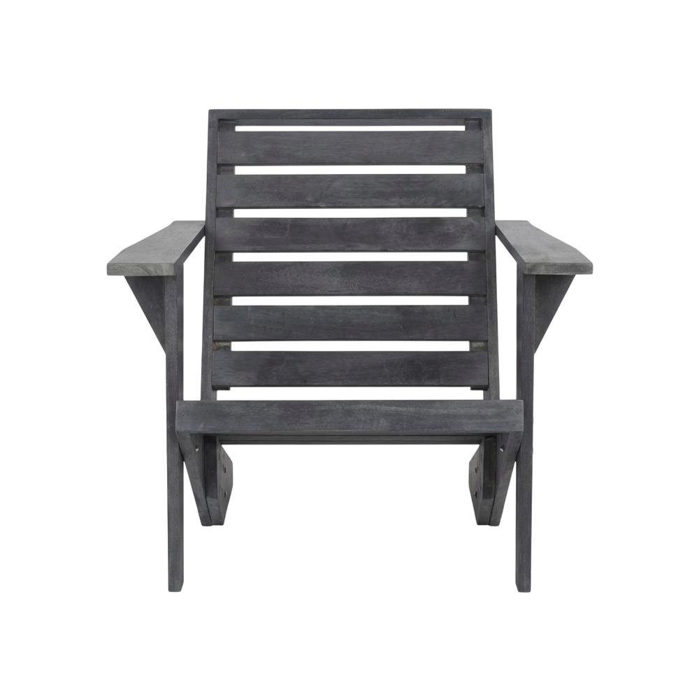 Dark Slate Grey Acacia Adirondack Chair with Stain Finish, Comfortable Seating. Picture 4
