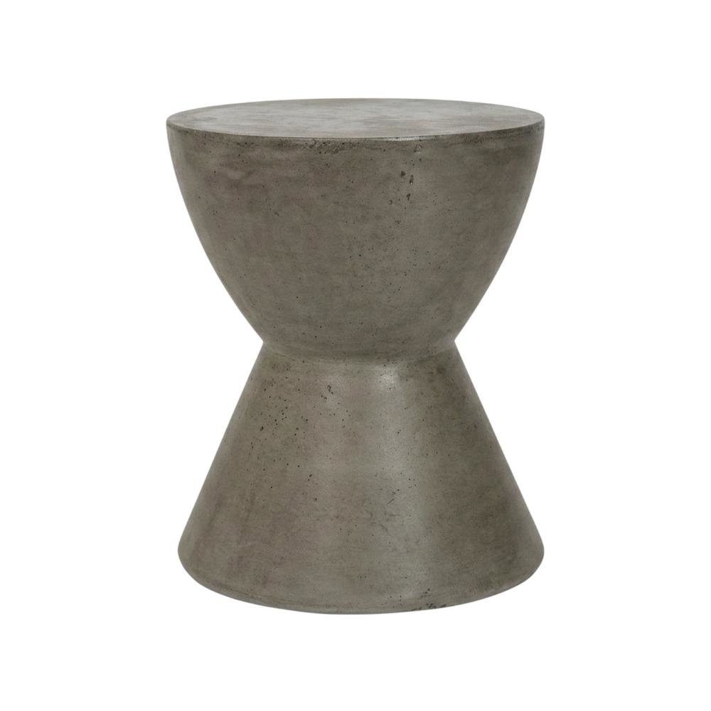 Contemporary Concrete Round Accent Table for Indoor/Outdoor Use. Picture 1