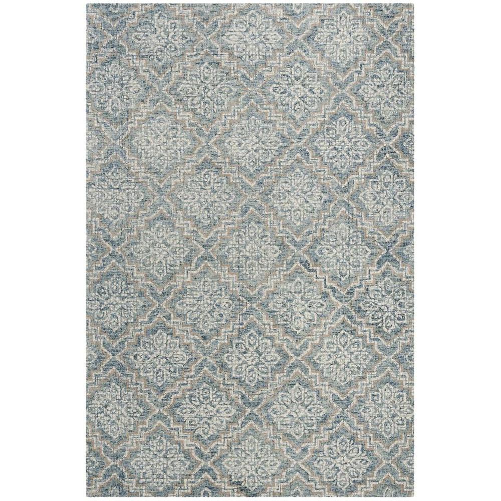 Abstract, BLUE / GREY, 6' X 9', Area Rug, ABT201A-6. Picture 1