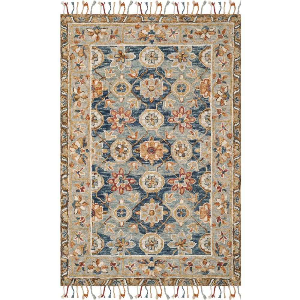 ASPEN, GREY / NAVY, 9' X 12', Area Rug. Picture 1