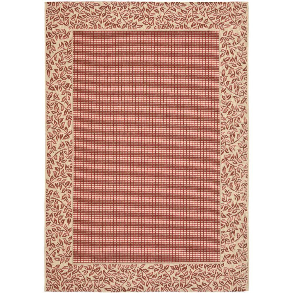 COURTYARD, RED / NATURAL, 6'-7" X 9'-6", Area Rug, CY0727-3707-6. Picture 1