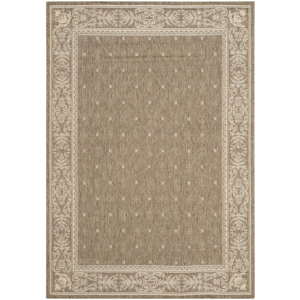 COURTYARD, BROWN / NATURAL, 6'-7" X 9'-6", Area Rug, CY2326-3009-6. Picture 1