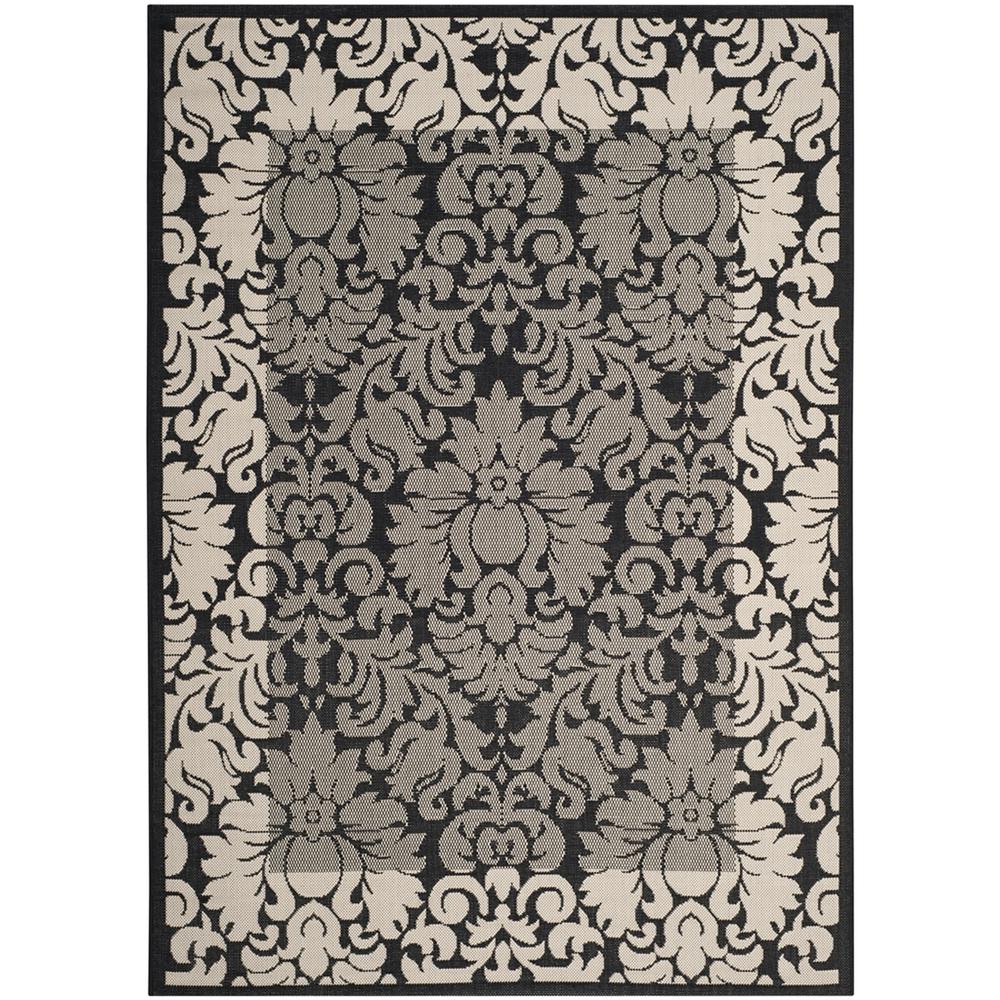 COURTYARD, BLACK / SAND, 5'-3" X 5'-3" Round, Area Rug, CY2727-3908-5R. Picture 1