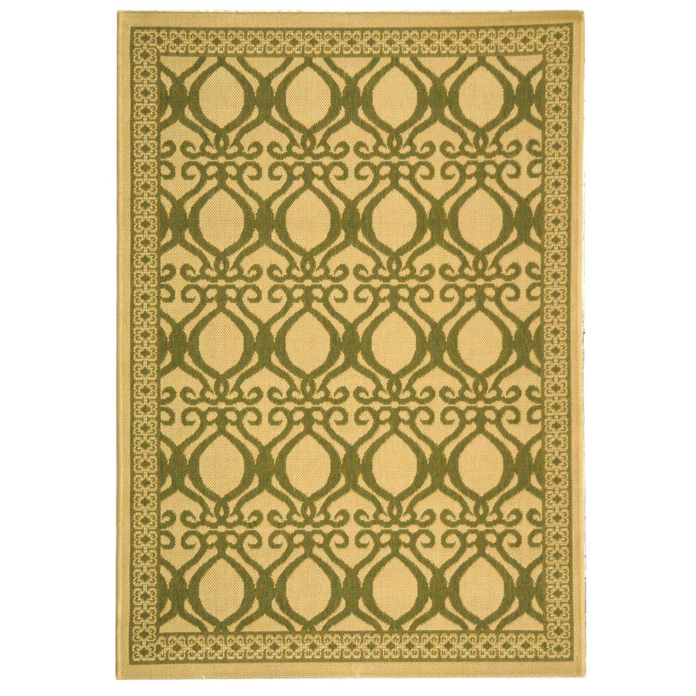 COURTYARD, NATURAL / OLIVE, 6'-7" X 6'-7" Round, Area Rug, CY3040-1E01-7R. Picture 1