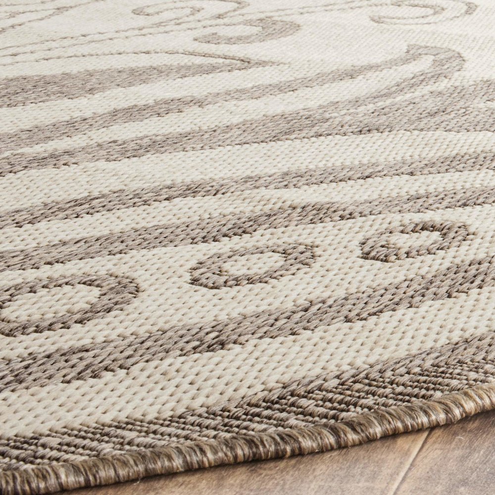 COURTYARD, NATURAL / BROWN, 6'-7" X 6'-7" Round, Area Rug, CY2961-3001-7R. Picture 4
