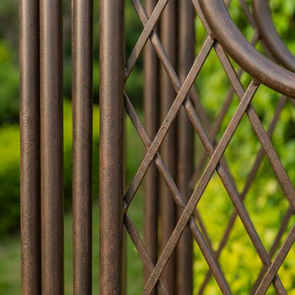 Rustic Brown Outdoor Lounge Chair With Powder Coating Finish And Iron Frame. Picture 5