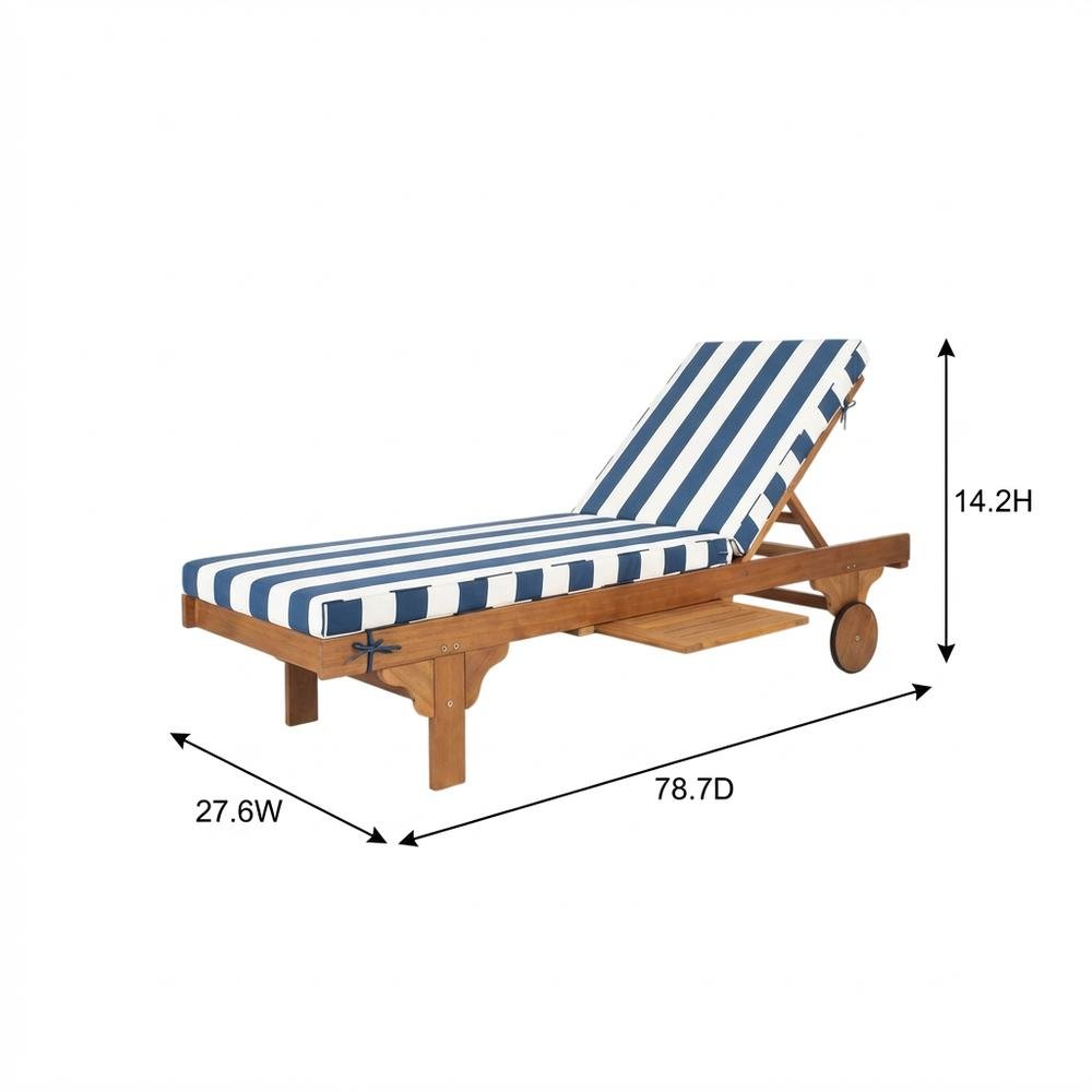 Outdoor lounge chair with side table, foam-filled upholstery, steel frame. Picture 7