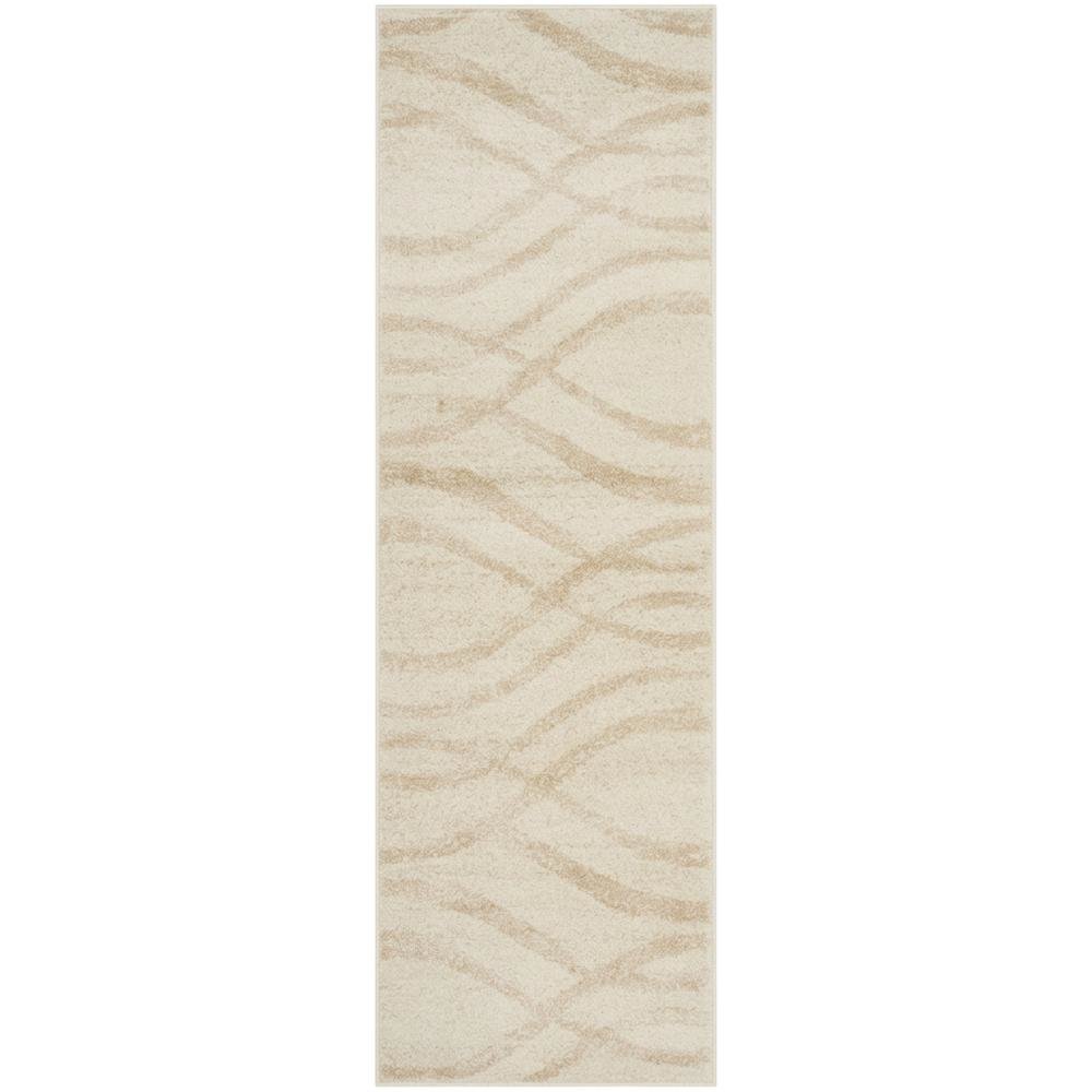 Cream and Champagne Area Rug, Power Loomed, Plush Polypropylene Pile. Picture 4