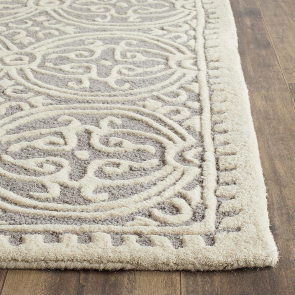 CAMBRIDGE, SILVER / IVORY, 10' X 10' Round, Area Rug, CAM123D-10R. Picture 2
