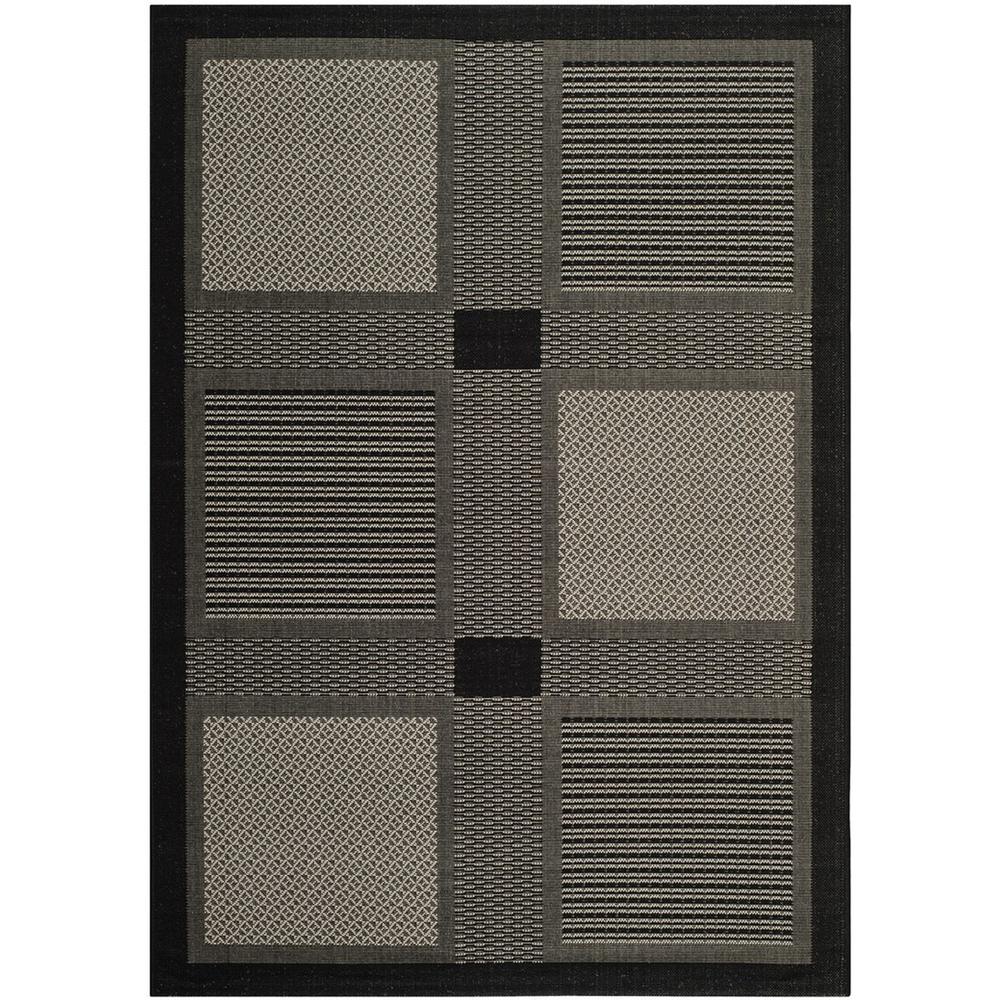 COURTYARD, BLACK / SAND, 5'-3" X 5'-3" Round, Area Rug, CY1928-3908-5R. Picture 1