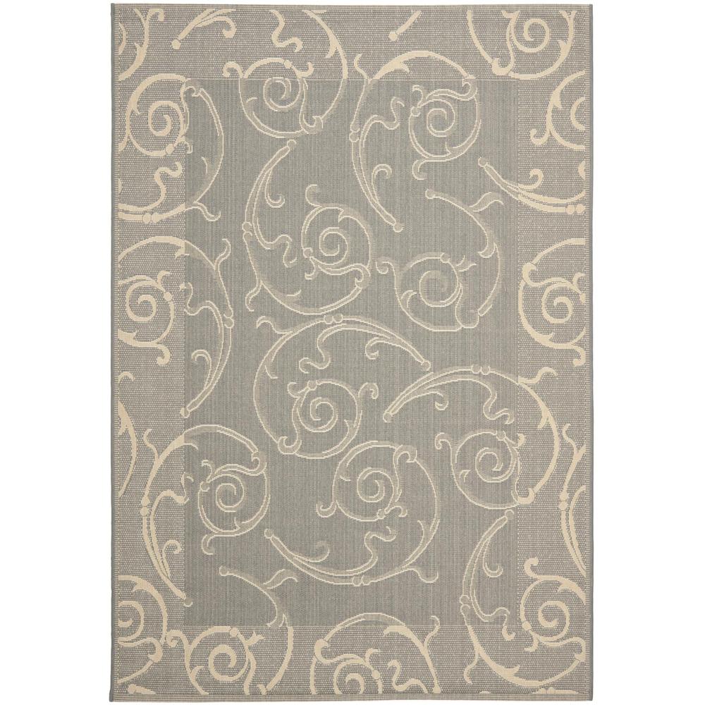 COURTYARD, GREY / NATURAL, 6'-7" X 6'-7" Round, Area Rug, CY2665-3606-7R. Picture 1