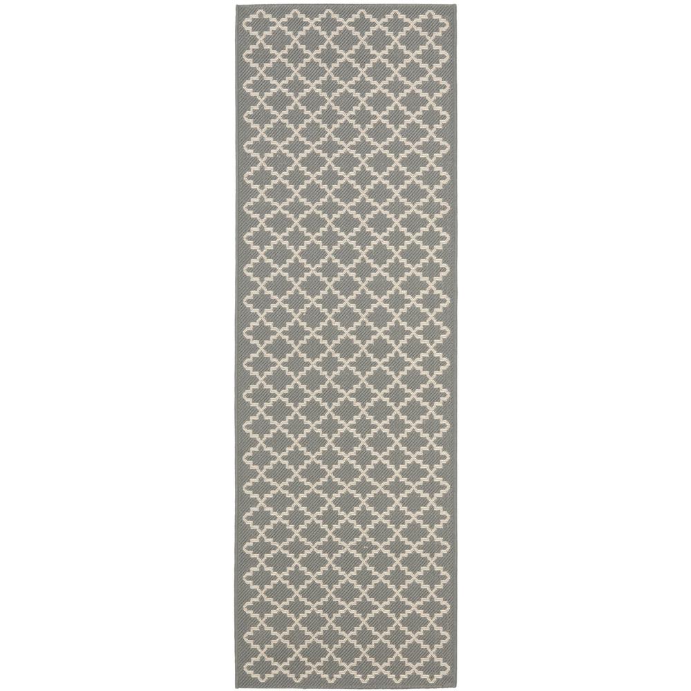 COURTYARD, ANTHRACITE / BEIGE, 2'-3" X 8', Area Rug, CY6919-246-28. Picture 1