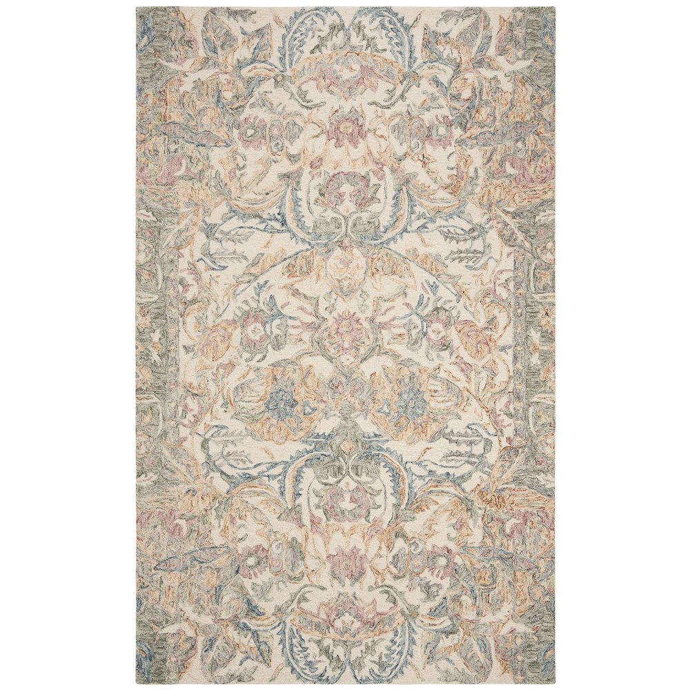 MICRO-LOOP, IVORY / BLUE, 5' X 8', Area Rug, MLP901M-5. Picture 3