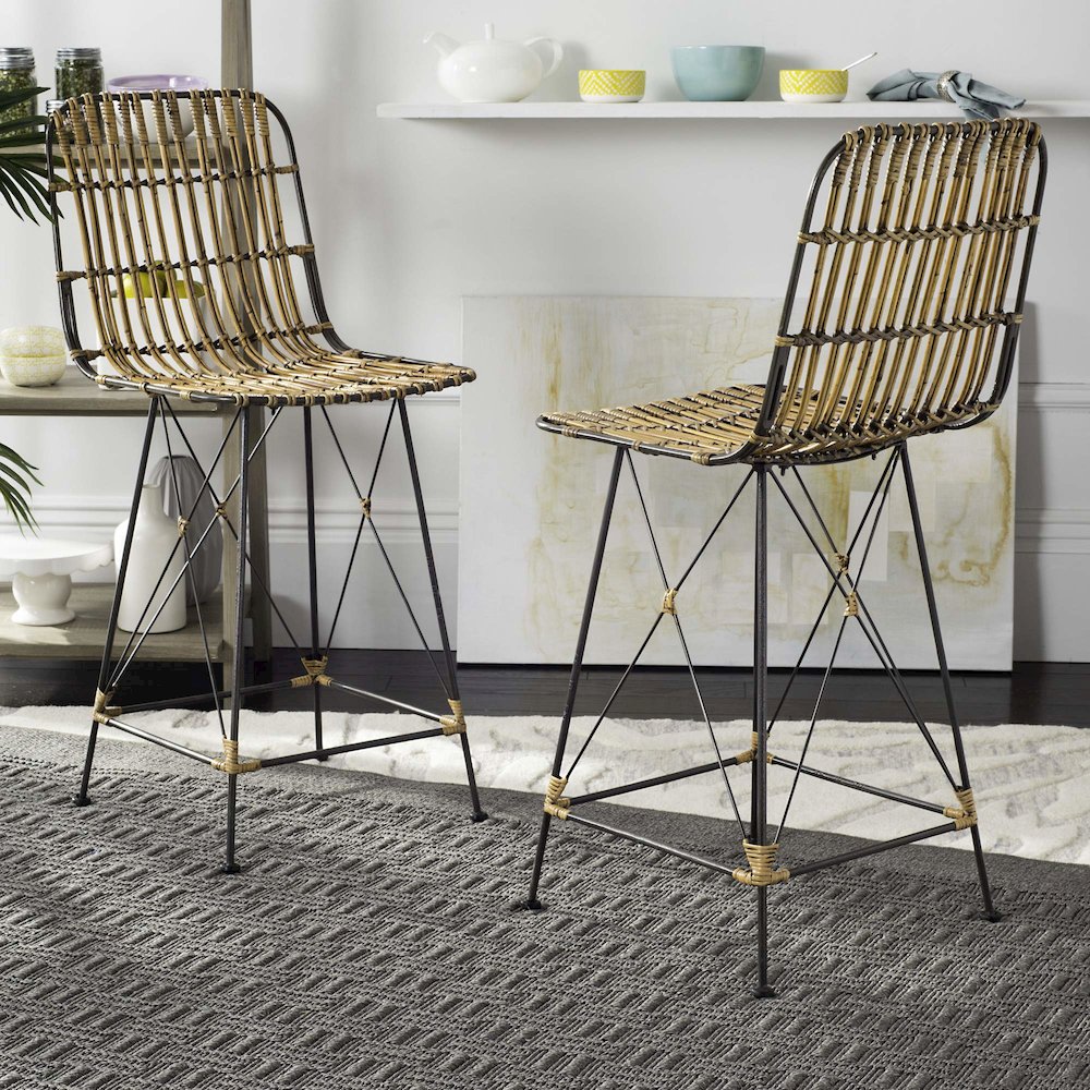 MINERVA WICKER COUNTER STOOL, WIK6509A-SET2. Picture 2