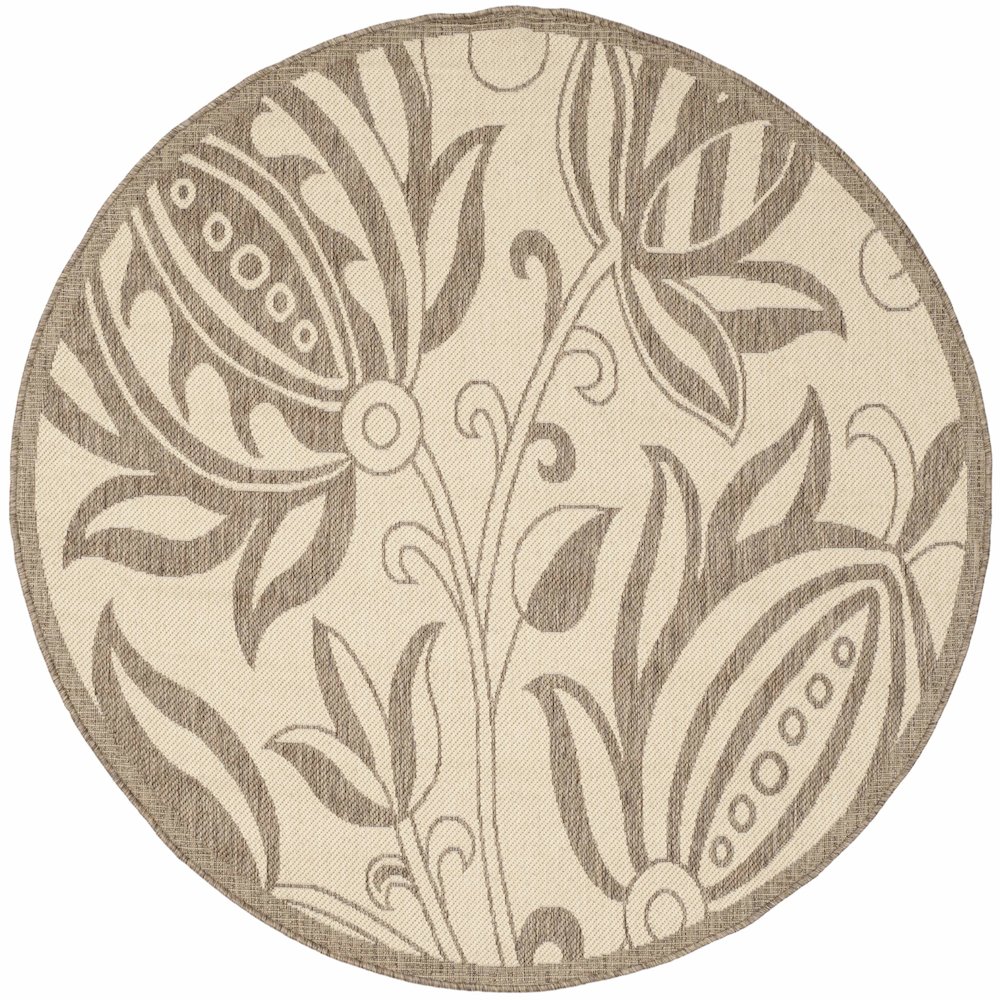COURTYARD, NATURAL / BROWN, 6'-7" X 6'-7" Round, Area Rug, CY2961-3001-7R. Picture 3