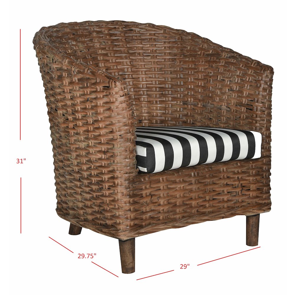 OMNI RATTAN BARREL CHAIR, FOX6501D. Picture 2