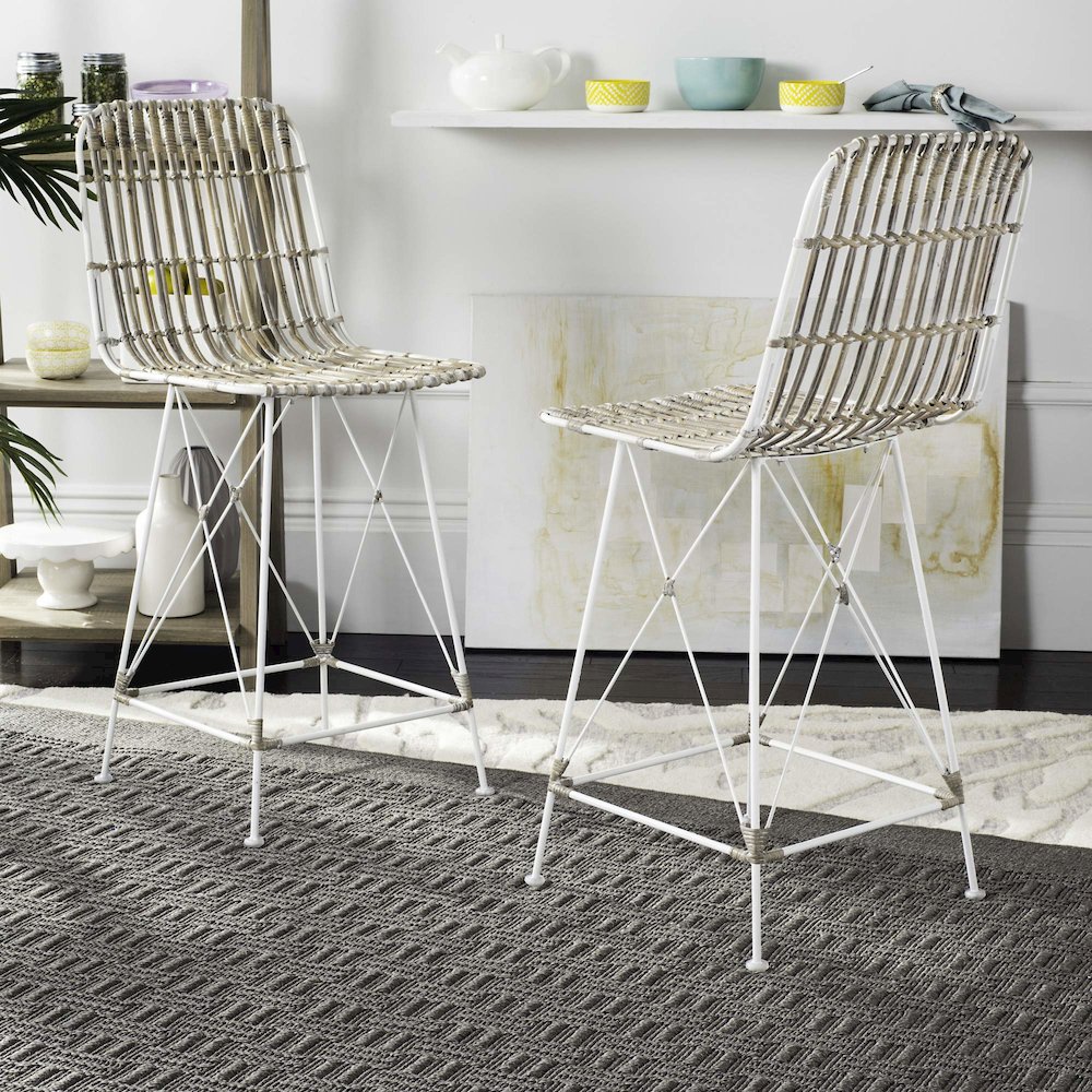 MINERVA WICKER COUNTER STOOL, WIK6509A-SET2. Picture 4