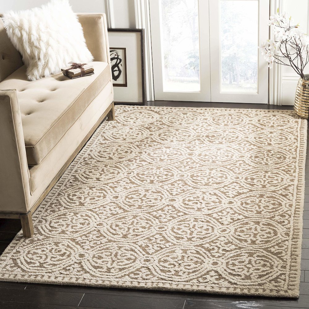 CAMBRIDGE, TAN / MULTI, 3' X 5', Area Rug. Picture 1