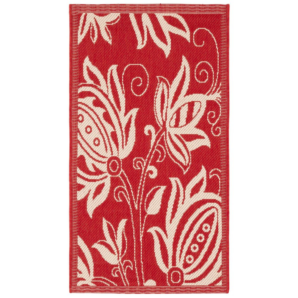 COURTYARD, RED / NATURAL, 2' X 3'-7", Area Rug, CY2961-3707-2. Picture 1