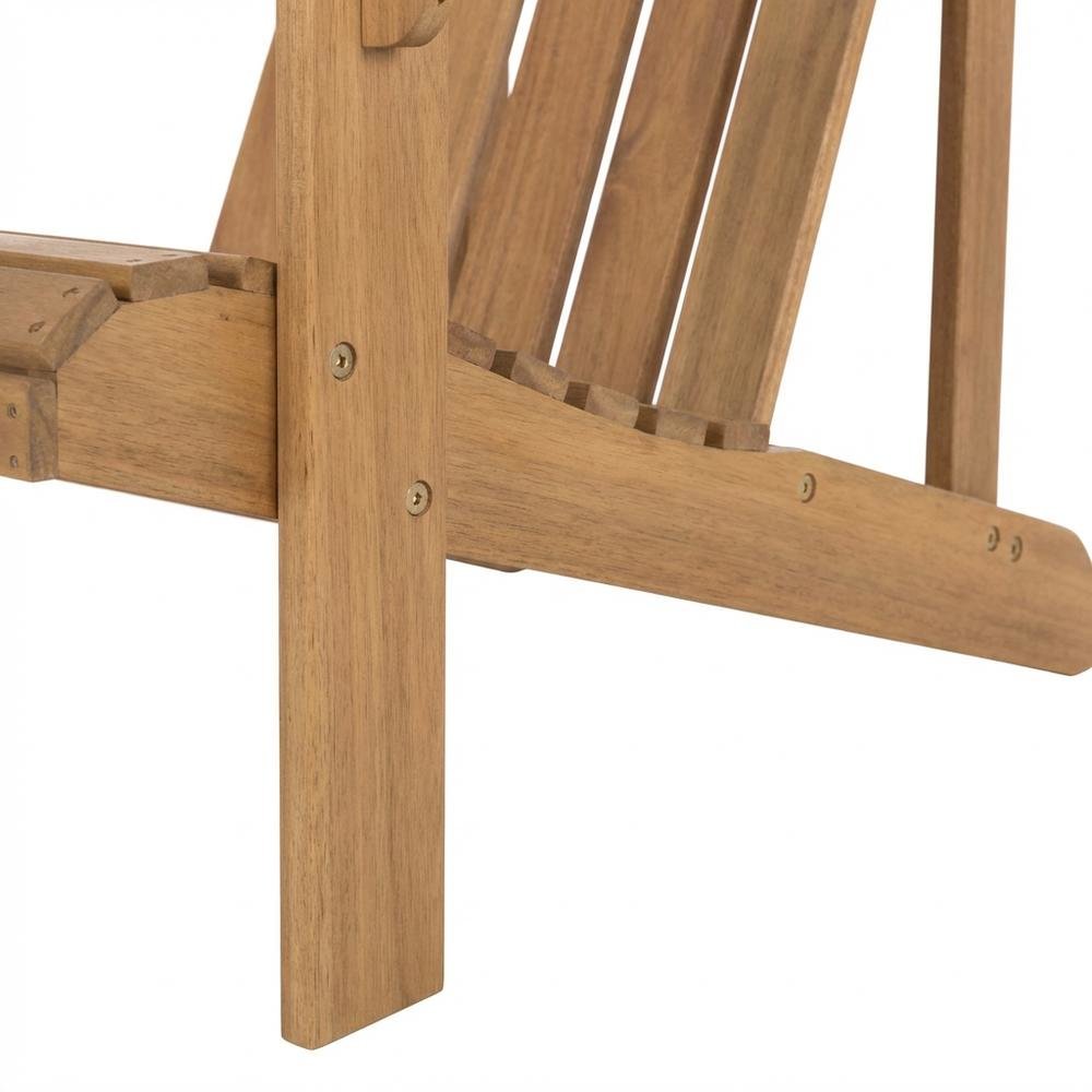 Eucalyptus Adirondack Chair in Finish with Galvanized Steel Hardware. Picture 6
